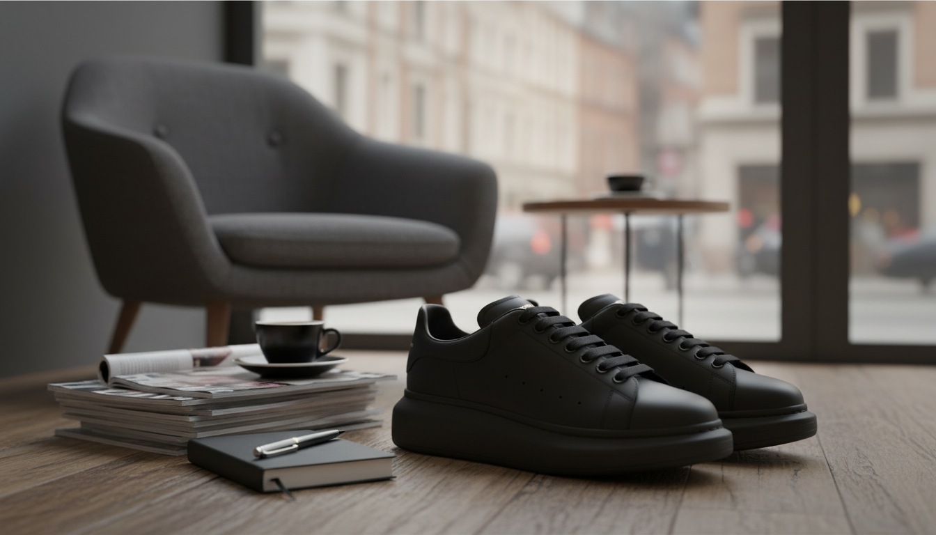 Alexander McQueen Black Leather Platform Sneakers Guide