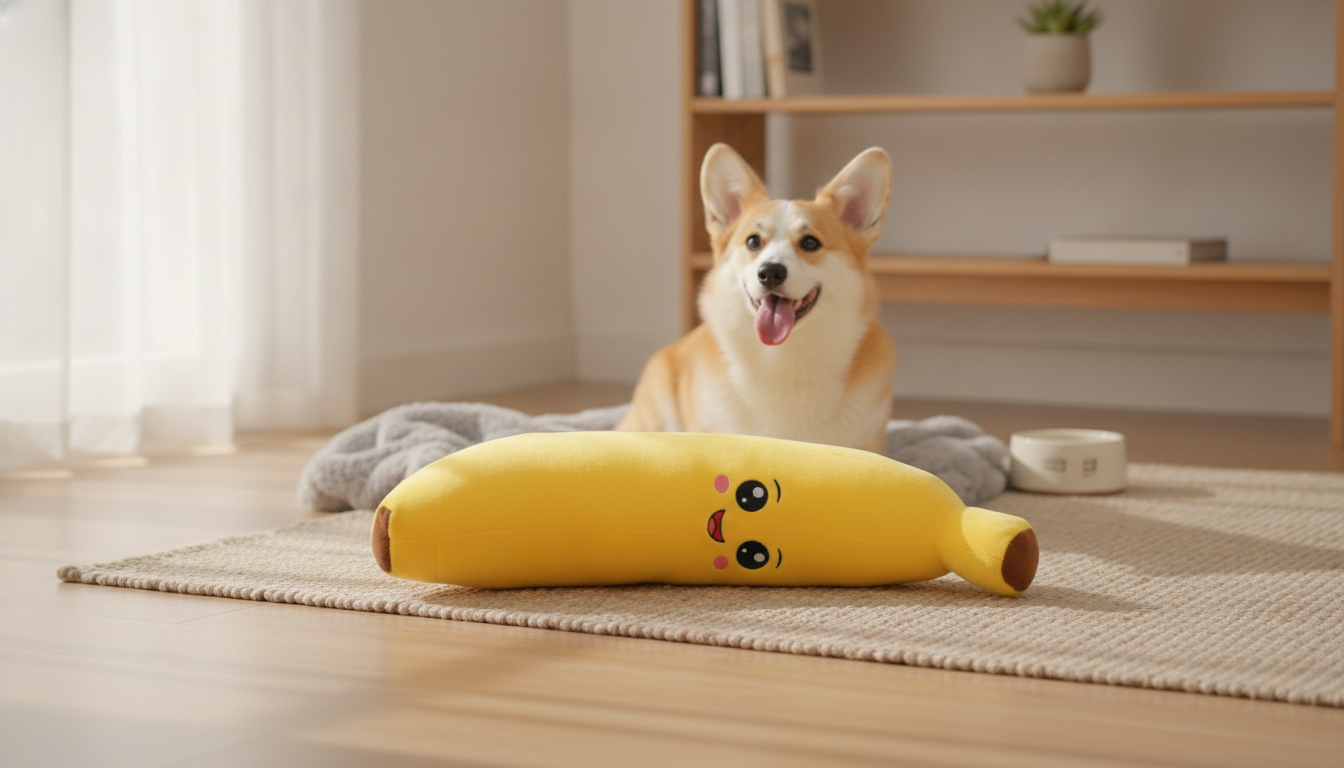 Squeaky Plush Puppy Toy for Interactive Chew Play